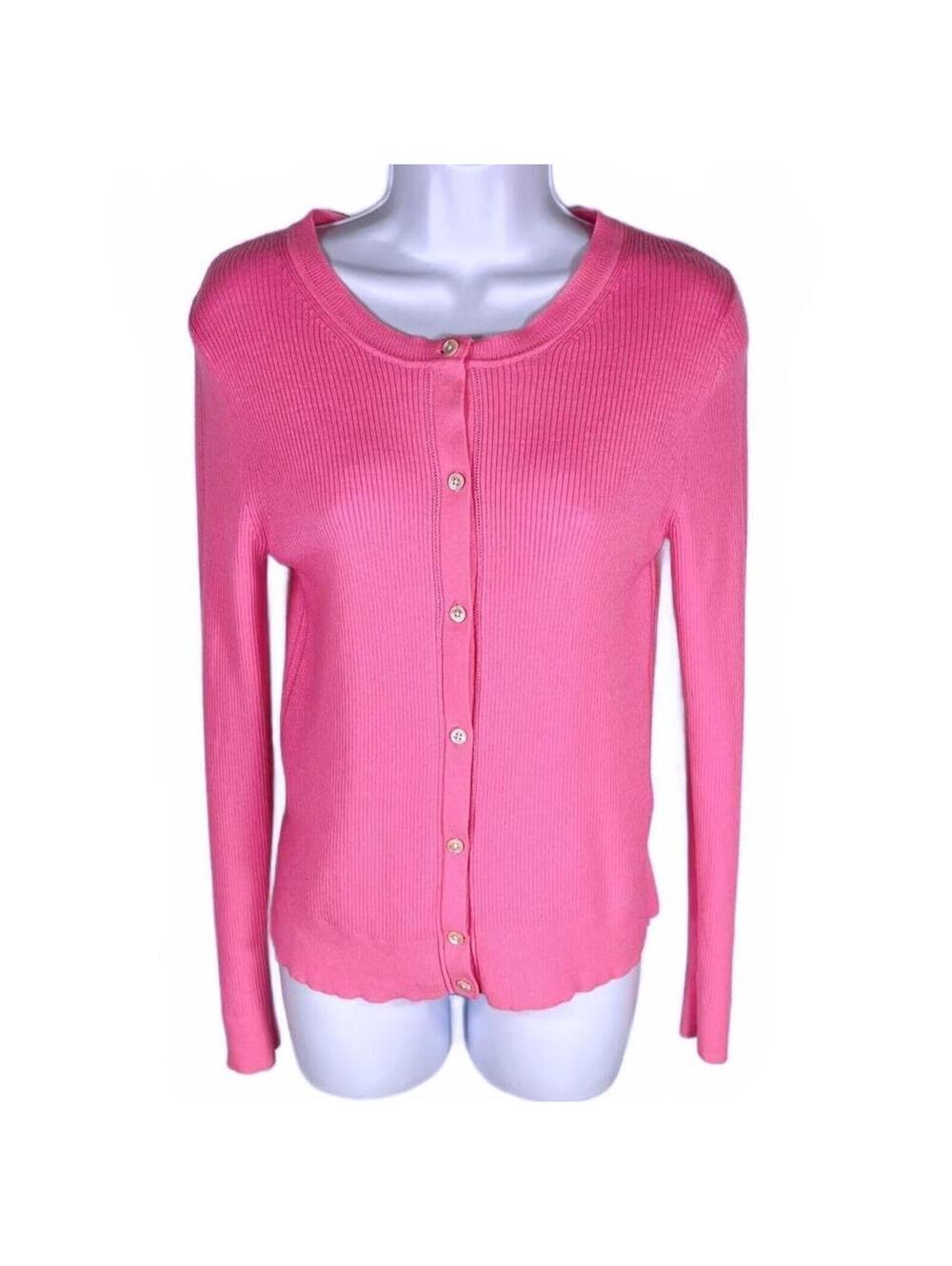 Banana Republic Pink Merino Wool Ribbed Cardigan | Coquette / Soft Girl M